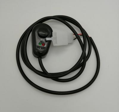 Кнопка нажимная выносная, ON-OFF 12V, с индикатором (с фиксацией)