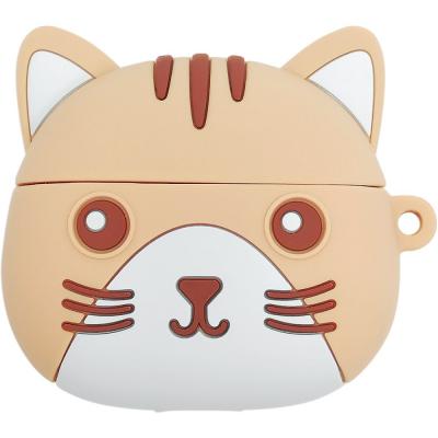 Беспроводные наушники HOCO EW46 Cat, Bluetooth, в кейсе, белый/бежевый (Khaki Cat)