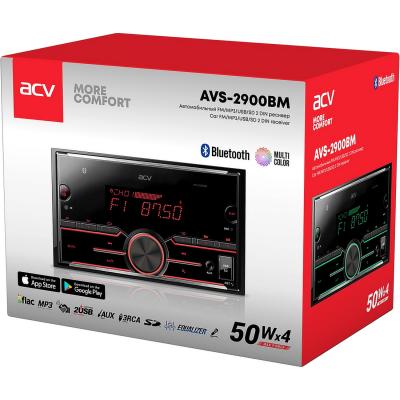 Автомагнитола 2DIN ACV AVS-2900BM BT/FM/USB/SD