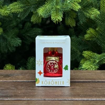 Игрушка ёлочная, 1шт. 6см. Телефон, красный