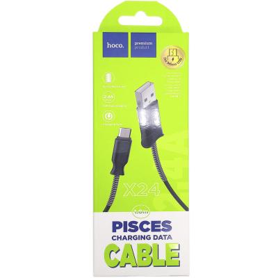 Кабель USB - micro USB, 1,0м, HOCO X24 Series, черный