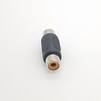 Переходник гн.RCA - гн.RCA пластик, (монокль) 