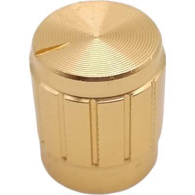 Ручка переменного резистора на вал 6мм. d-15*17мм, металл, золото