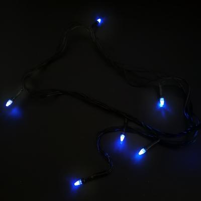 Гирлянда нитевая уличная, 10м, 80LED, син./2 LED мерц, Ч.П. LX-215