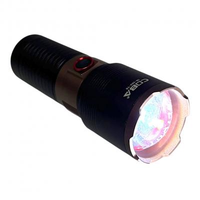 Фонарь ручной CB-X53-TG, Laser LED, ZOOM, функц. powerbank, встр. акб, Type-C