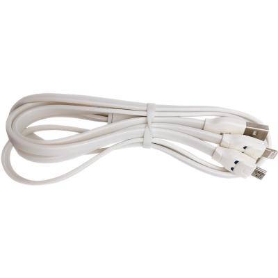 Кабель 2 в 1 USB - Lightning 8pin+micro USB, 1,3м, HOCO U14 Series, белый