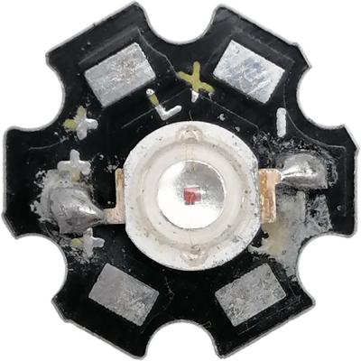 Светодиод 1W желтый (Uпит=3,2-3,4V) на радиаторе /28053
