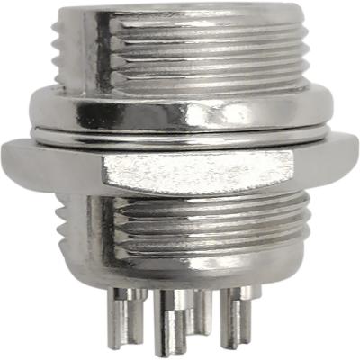 MIC16 (GX16) штекер 4pin, на корпус (7А, 125В)