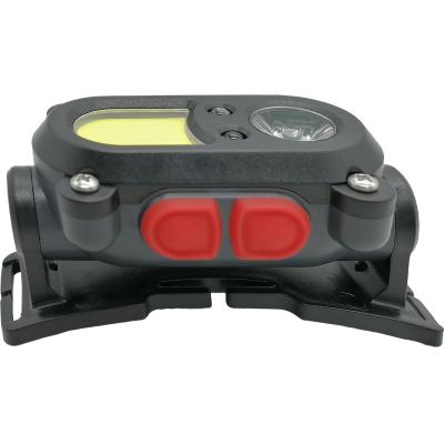 Фонарь налобный Bailong KX-208, XPE+COB, 6 режимов, датчик движения, 1200 мАч, кабель microUSB 