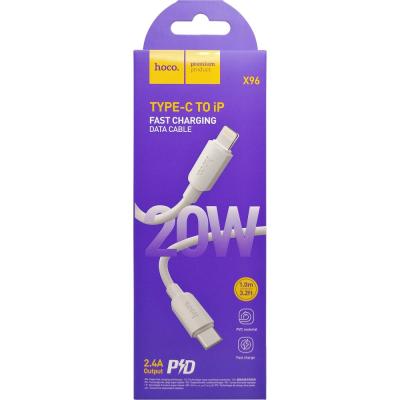 Кабель Type C - Lightning 8pin, 1,0м, HOCO X96, 2.4A PD 20W, белый