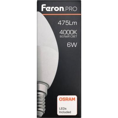 LED лампа C37/06W/4000/E14, Feron.PRO /38045/***