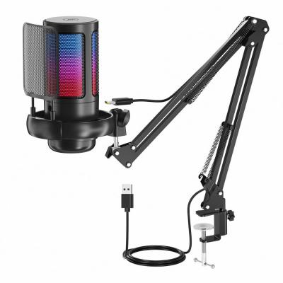 Микрофон конденсаторный OT-ERM16A/PCS08A, на пантографе, RGB подсветка