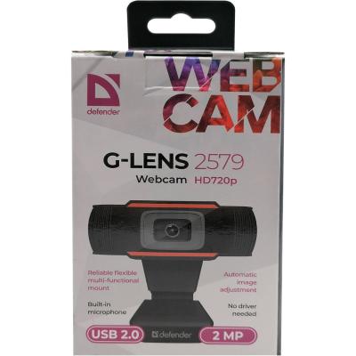 Web камера DEFENDER G-lens 2579, 2Мп, микрофон, руч. фокусировка, фото