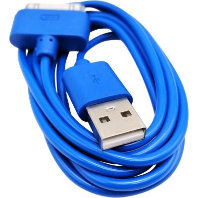 Кабель USB - iPhone 30pin, 1,2м, Smartbuy, цветной, голубой (iK-412c blue)***