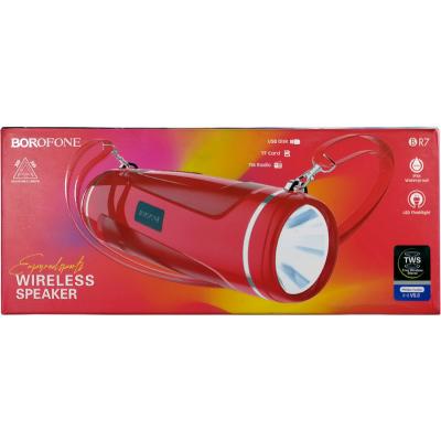 Активная колонка BOROFONE BR7 (FM/AUX/USB/microSD/BT/TWS/фонарь), красный***