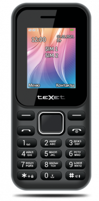 Мобильный телефон teXet TM-123 черный*