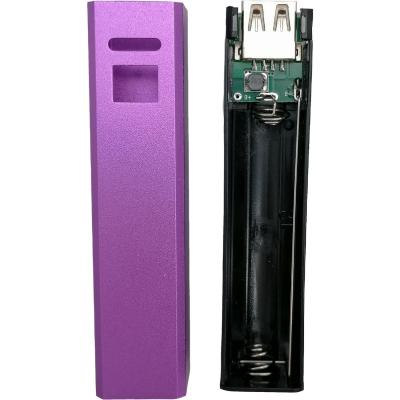 Корпус Power Bank для 1-го аккум. 18650, алюминий, фиолет /98848/