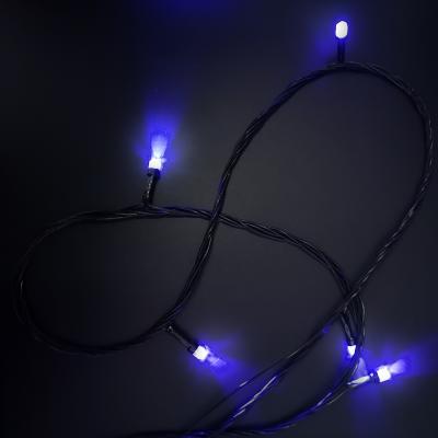 Гирлянда катушка, 50м, 240LED, 8mm, граненый, син. LX-145