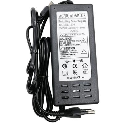 Блок питания импульсный 12,0V,  7,0A, 2,5х5,5 мм**