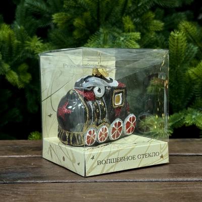 Игрушка ёлочная, 1шт. 7см. Паровоз /ФУП4-2219