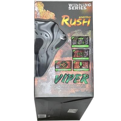 Полноразмерная игровая гарнитура SmartBuy RASH VIPER, перех. д/ПК, велюр, черн/зелен (SBHG-2100)