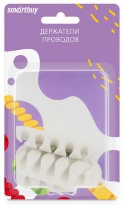 Держатель д/проводов SB 7х3 см, белый, 5 пров, набор 3шт (SBO-947w)
