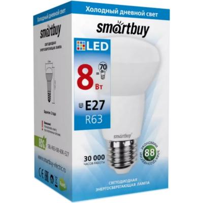 LED лампа R63/08W/6000/E27, Smartbuy