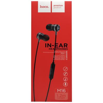 Наушники HOCO M16 Ling sound metal, черный