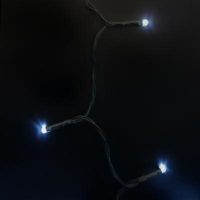Гирлянда нитевая уличная, 10м, 100LED, бел.солн.панель, Ч.П. LX-226