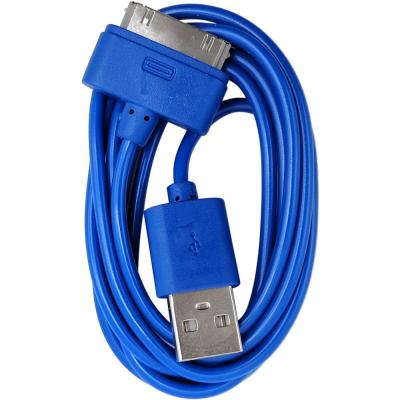 Кабель USB - iPhone 30pin, 1,2м, Smartbuy, цветной, голубой (iK-412c blue)***