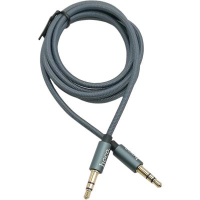 Jack 3,5mm - Jack 3,5mm 1,0м stereo HOCO UPA03 Series, т.серый