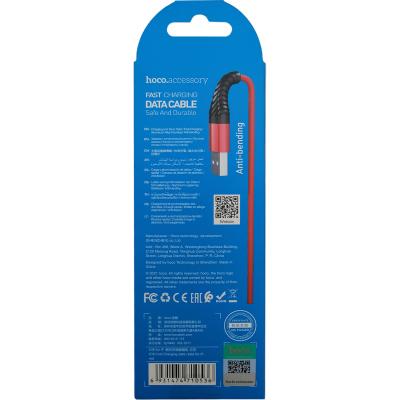 Кабель USB - Lightning 8pin, 1,0м, HOCO X38 Cool Charging, красный