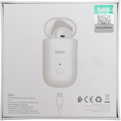 Беспроводные наушники HOCO E39L Admire bluetooth, в кейсе, черный (моно, левый)