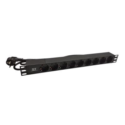 Блок розеток ST-PDU-09, 9 розеток, CEE 7/7 EF