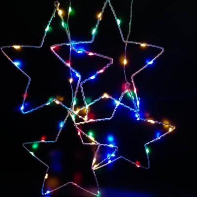 Гирлянда бахрома, LED, RGB, звезды, LX-3-1