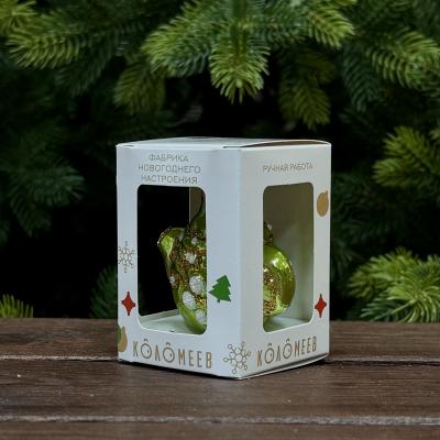 Игрушка ёлочная, 1шт. 7см. Чайник, зеленый /ФУ-161/6