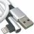 Кабель USB - Lightning 8pin, 1,0м, Smartbuy, FLOW 3D L-TYPE, 2A, белый (iK-512FLL white)***