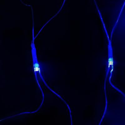 Гирлянда сетка, 3,0м/3,0м, 240LED, син, П.П., LX-177