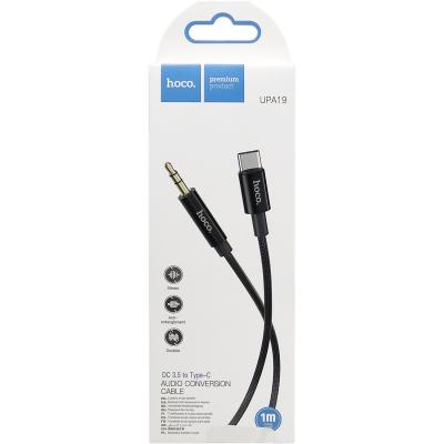 Jack 3,5mm - TYPE-C 1,0м, HOCO UPA19, черный