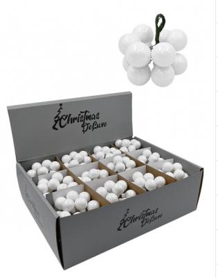 Игрушка ёлочная, СВЯЗКА 10шт шары, 2см, снежный простор box24 /13863/