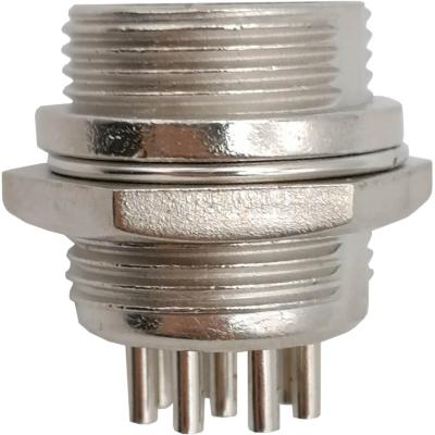 MIC16 (GX16) штекер 8pin, на корпус (7А, 125В)