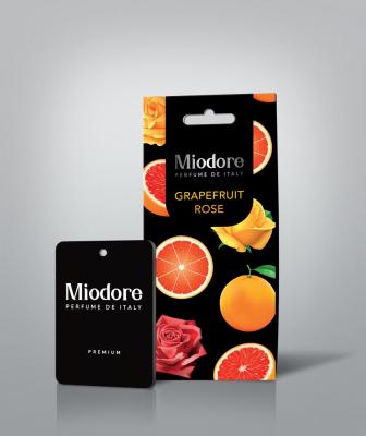 Ароматизатор картонный MIODORE PREMIUM (ГРЕЙПФРУТ-РОЗА)