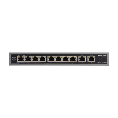 PV-POE08M2 PV Link 9портовый коммутатор 8хРоЕ 802.3af/at 10/100 Мбит/с, выход 125Вт (АКЦИЯ!!!)
