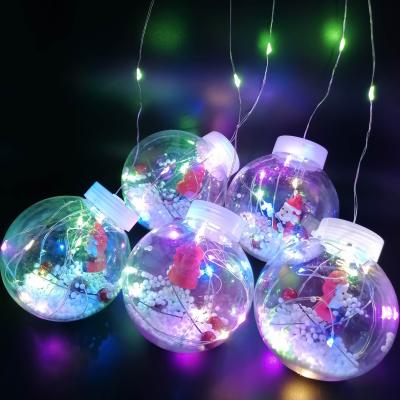 Гирлянда бахрома, шар, 3м\0,5м, 10шт, RGB, прозрачные, LX-111 Дед Мороз