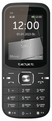 Мобильный телефон teXet TM-219 черный