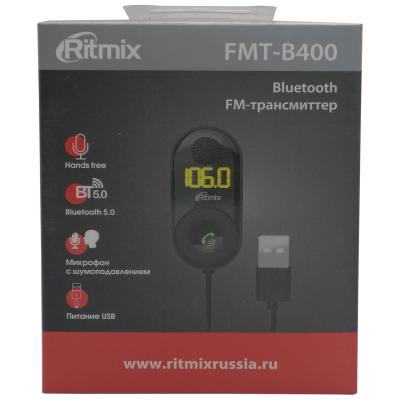 FM модулятор Ritmix FMT-B400 (BT, microSD, 12V)