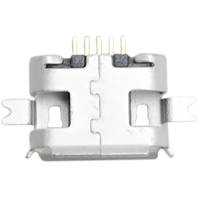 Гнездо  USB микро 5pin на плату, 2 выв. крепл.в сторону, тип 1 (1.0 SMT 5P)