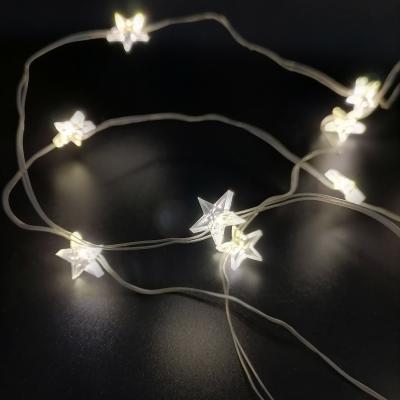 Гирлянда проволочная, 1,9м, 20LED, т.бел. звезда, 2*AA, Luca String Light Экстра /83159/87416/