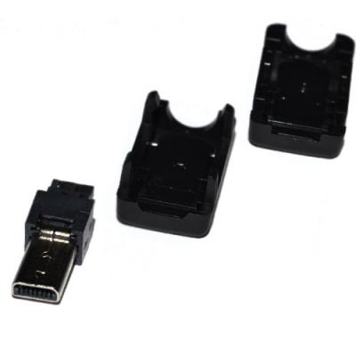 Штекер microUSB-B на кабель 5pin + корпус
