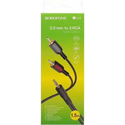 Jack3,5 - 2RCA, 1,5м, Borofone BL11